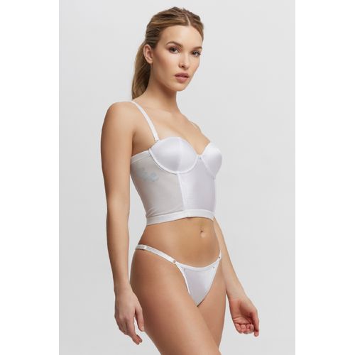 Corset de raso y tul