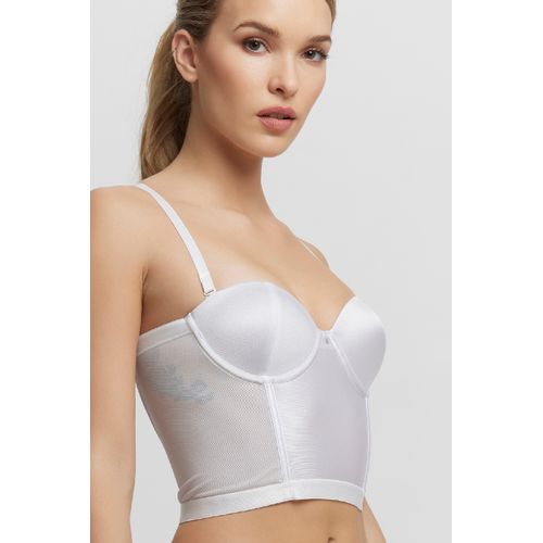 Corset de raso y tul