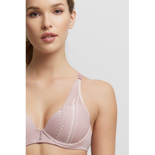 Corpiño taza soft microfibra y puntilla
