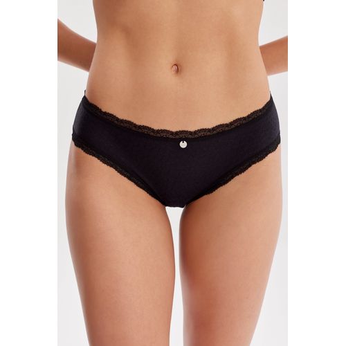 Culotte de microfibra con puntilla