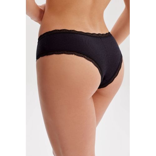 Culotte de microfibra con puntilla