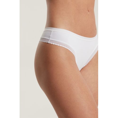 Culotte de algodón con lycra y puntilla.
